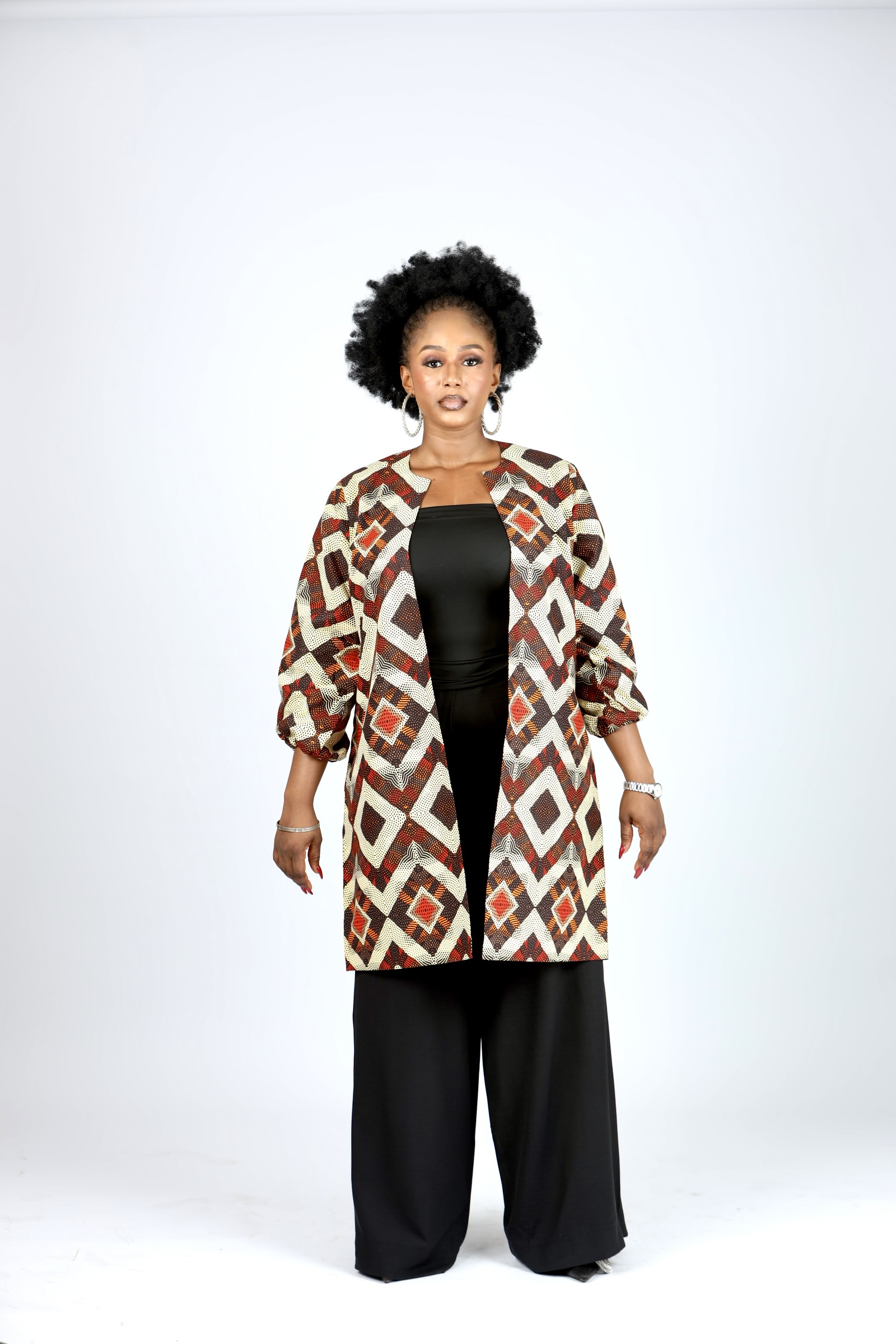 ONYA WOMEN'S AFRICAN PRINT KIMONO